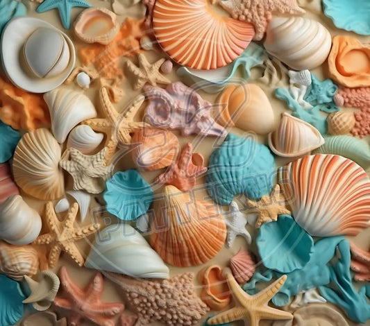 3D Seashells 002 Printed Pattern Vinyl