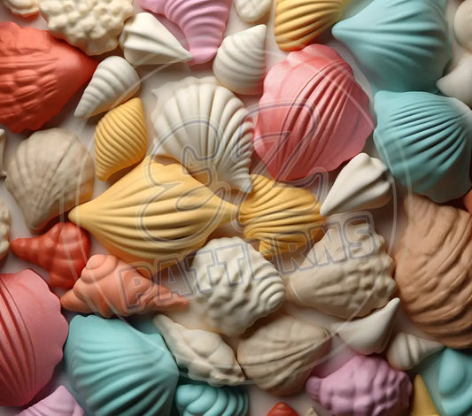 3D Seashells 004 Printed Pattern Vinyl