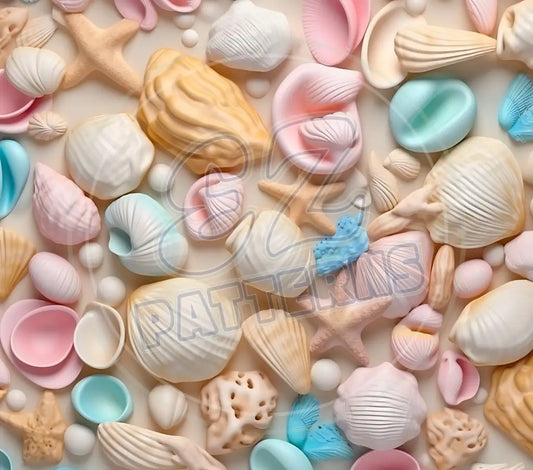 3D Seashells 006 Printed Pattern Vinyl