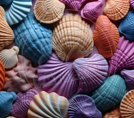 3D Seashells 012 Printed Pattern Vinyl