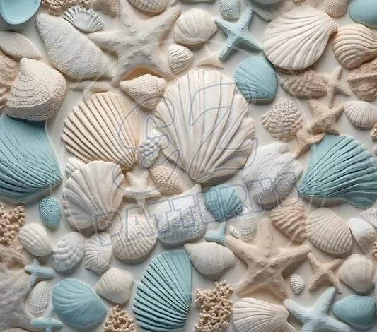 3D Seashells 019 Printed Pattern Vinyl