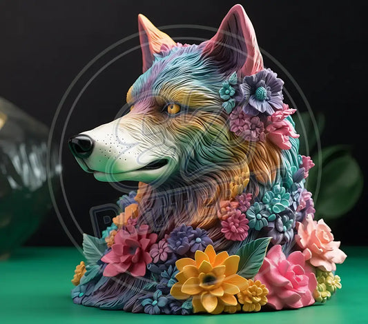3D Wolves 008 Printed Pattern Vinyl