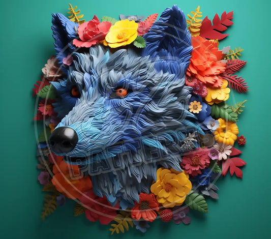 3D Wolves 011 Printed Pattern Vinyl