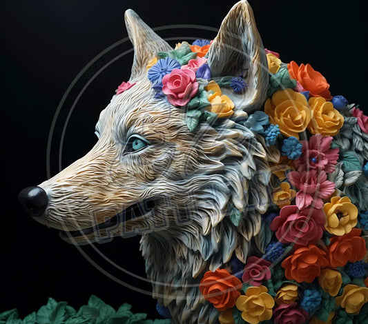 3D Wolves 014 Printed Pattern Vinyl