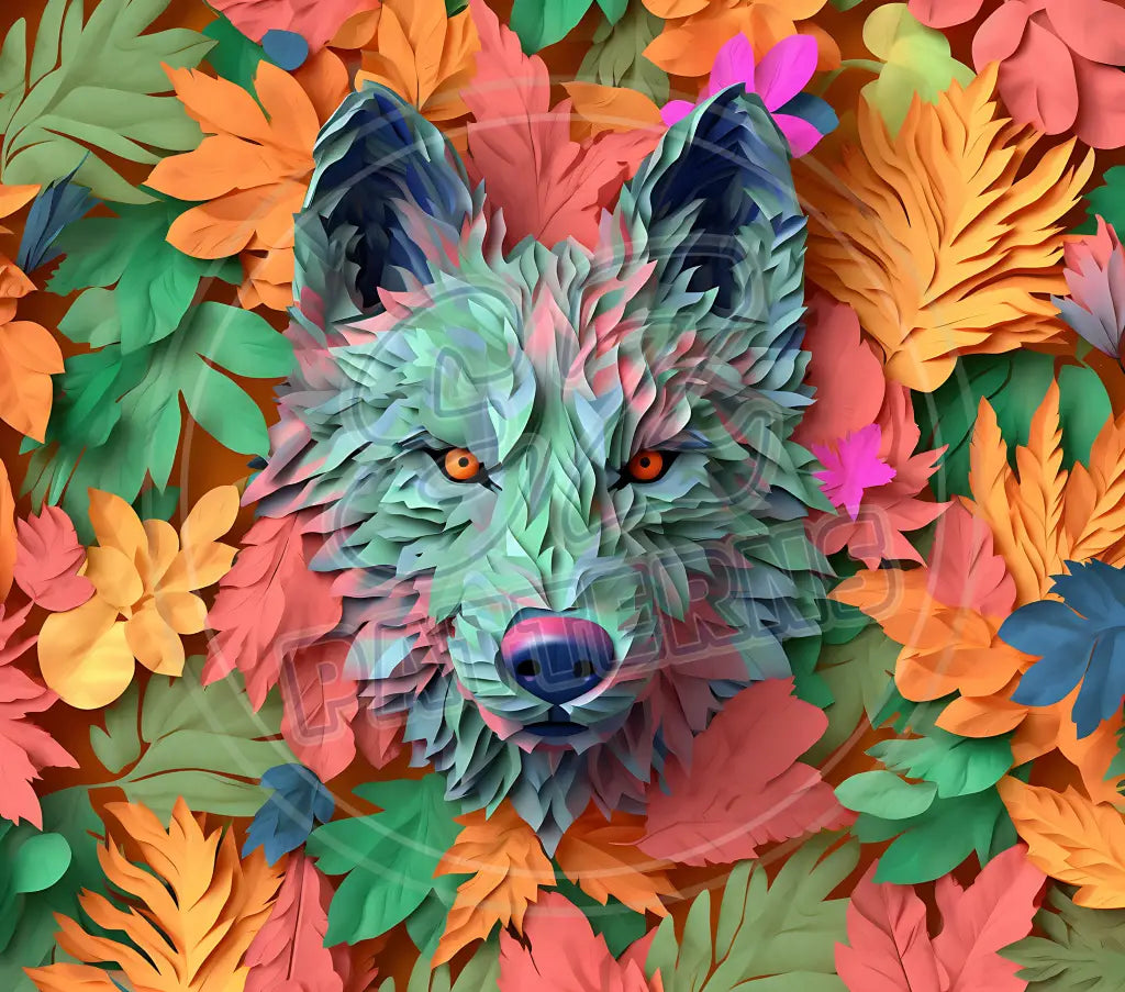 3D Wolves 015 Printed Pattern Vinyl