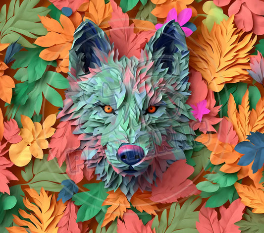 3D Wolves 015 Printed Pattern Vinyl