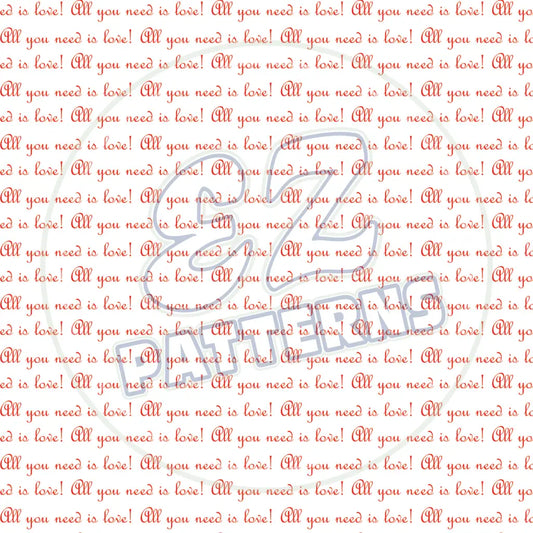 All You Need Is Love 008 Printed Pattern Vinyl