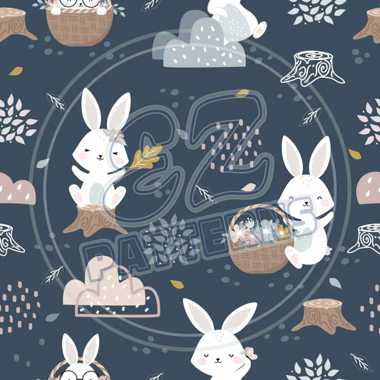 Boho Bunny 001 Printed Pattern Vinyl