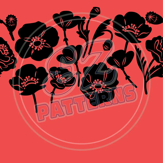 British Poppies 003 Printed Pattern Vinyl