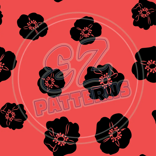 British Poppies 013 Printed Pattern Vinyl