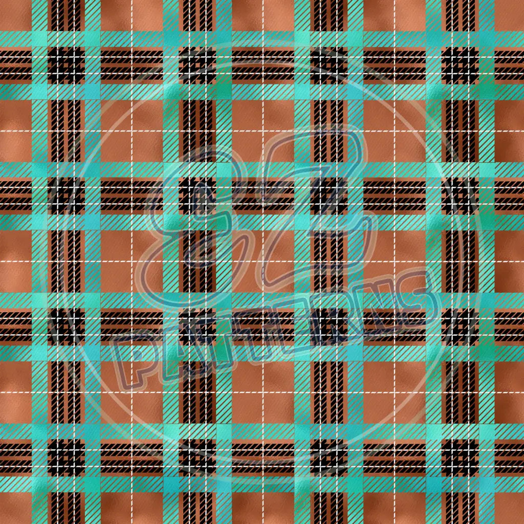 Copper Plaid 003 - Small Pattern Printed Vinyl