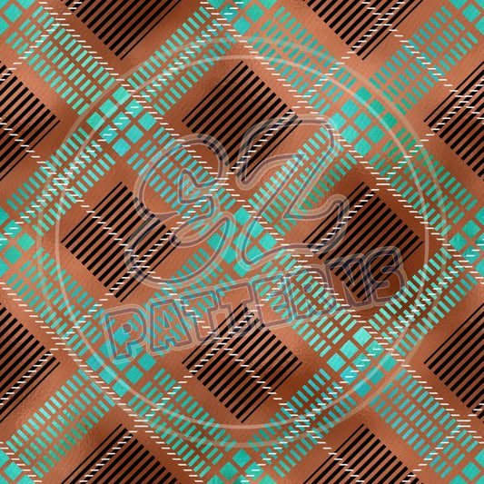 Copper Plaid 006 Printed Pattern Vinyl