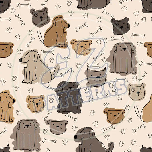 Cute Puppers 001 Printed Pattern Vinyl