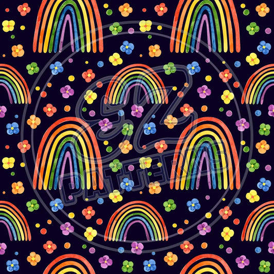 Dark Rainbow 004 Printed Pattern Vinyl