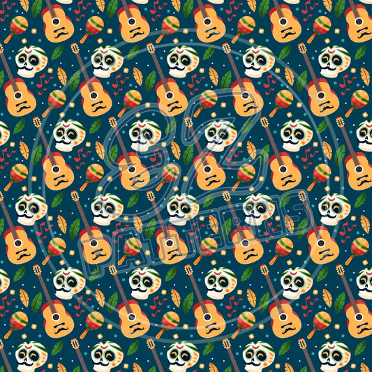Sugar Skulls 021 Printed Pattern Vinyl
