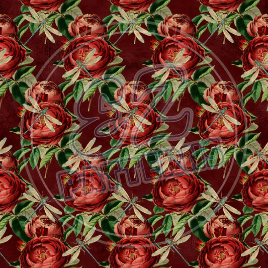 Dragonfly Rose 015 Printed Pattern Vinyl