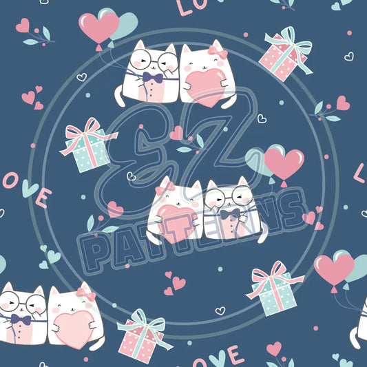 Love Cats 003 Printed Pattern Vinyl