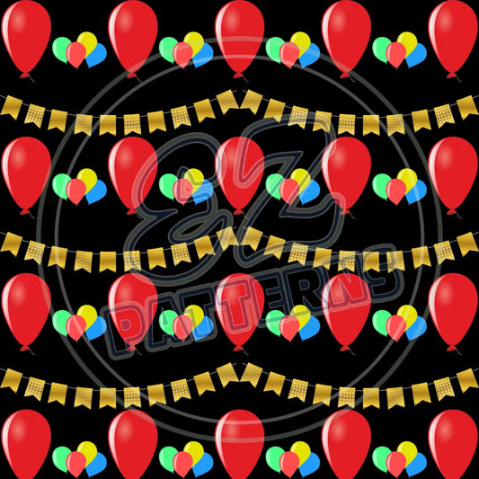 Party Balloons 001 Printed Pattern Vinyl