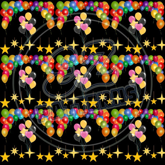 Party Balloons 007 Printed Pattern Vinyl