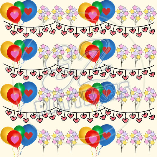 Party Balloons 008 Printed Pattern Vinyl