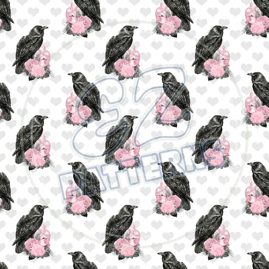 Pink Black Goth 009 Printed Pattern Vinyl