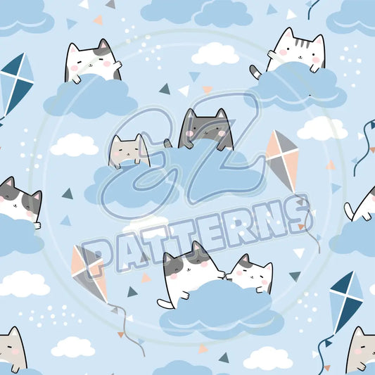 Spring Mini Kitties 002 Printed Pattern Vinyl