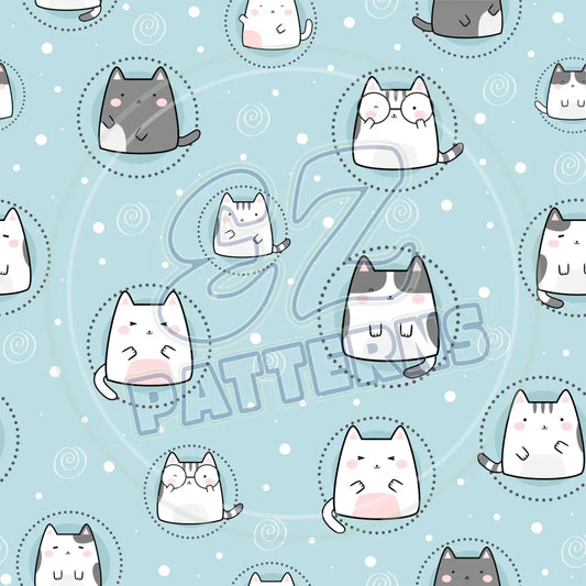 Spring Mini Kitties 006 Printed Pattern Vinyl