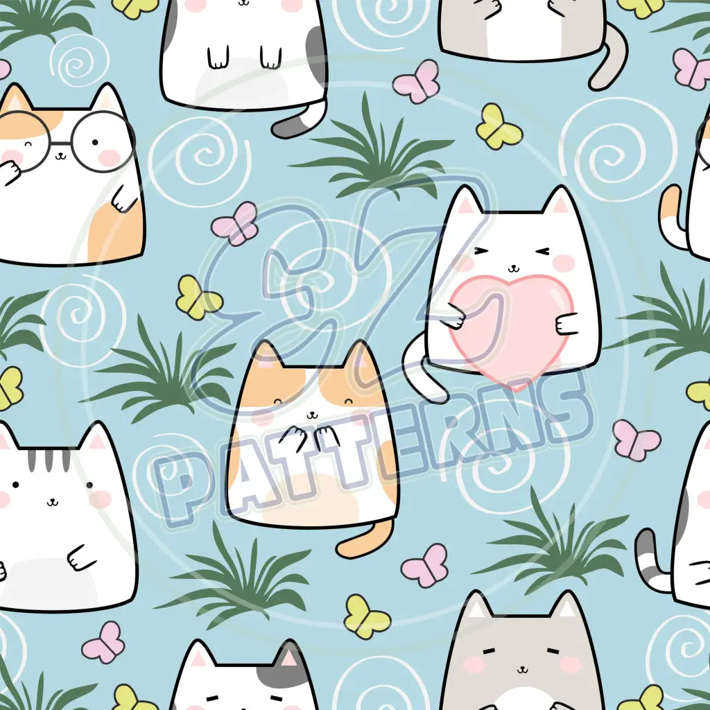 Summer Kit Cats 009 Printed Pattern Vinyl