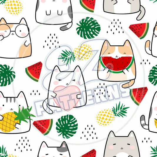 Summer Kit Cats 011 Printed Pattern Vinyl