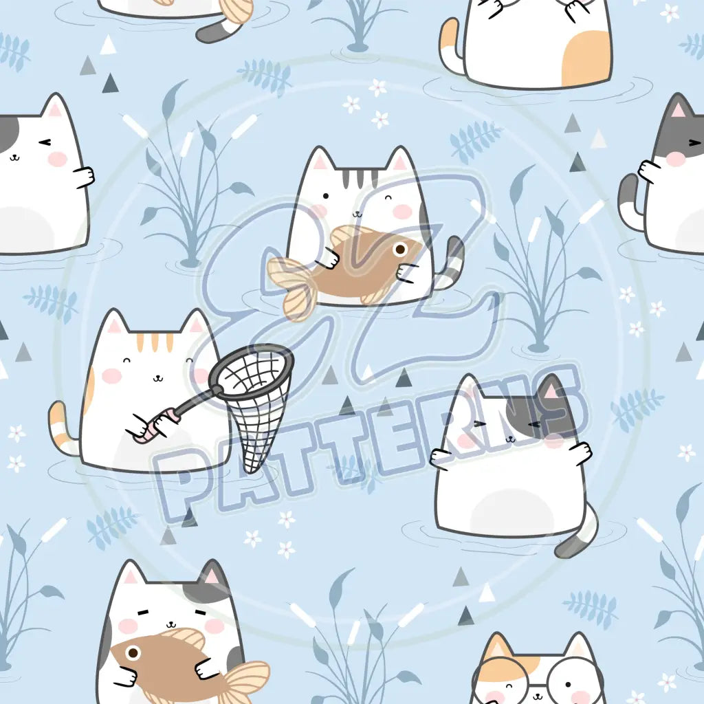 Summer Kit Cats 015 Printed Pattern Vinyl