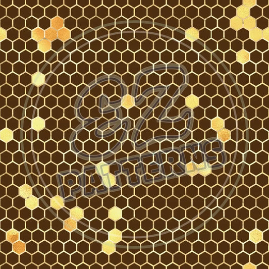 Sunflower Bees 008 Printed Pattern Vinyl