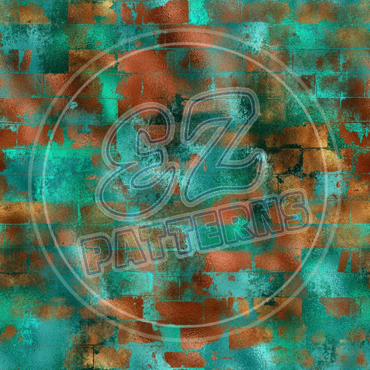 Turquoise Copper 007 Printed Pattern Vinyl
