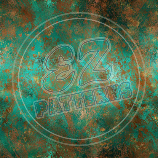 Turquoise Copper 009 Printed Pattern Vinyl