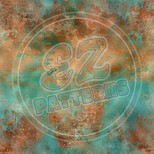 Turquoise Copper 010 Printed Pattern Vinyl