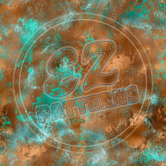Turquoise Copper 015 Printed Pattern Vinyl
