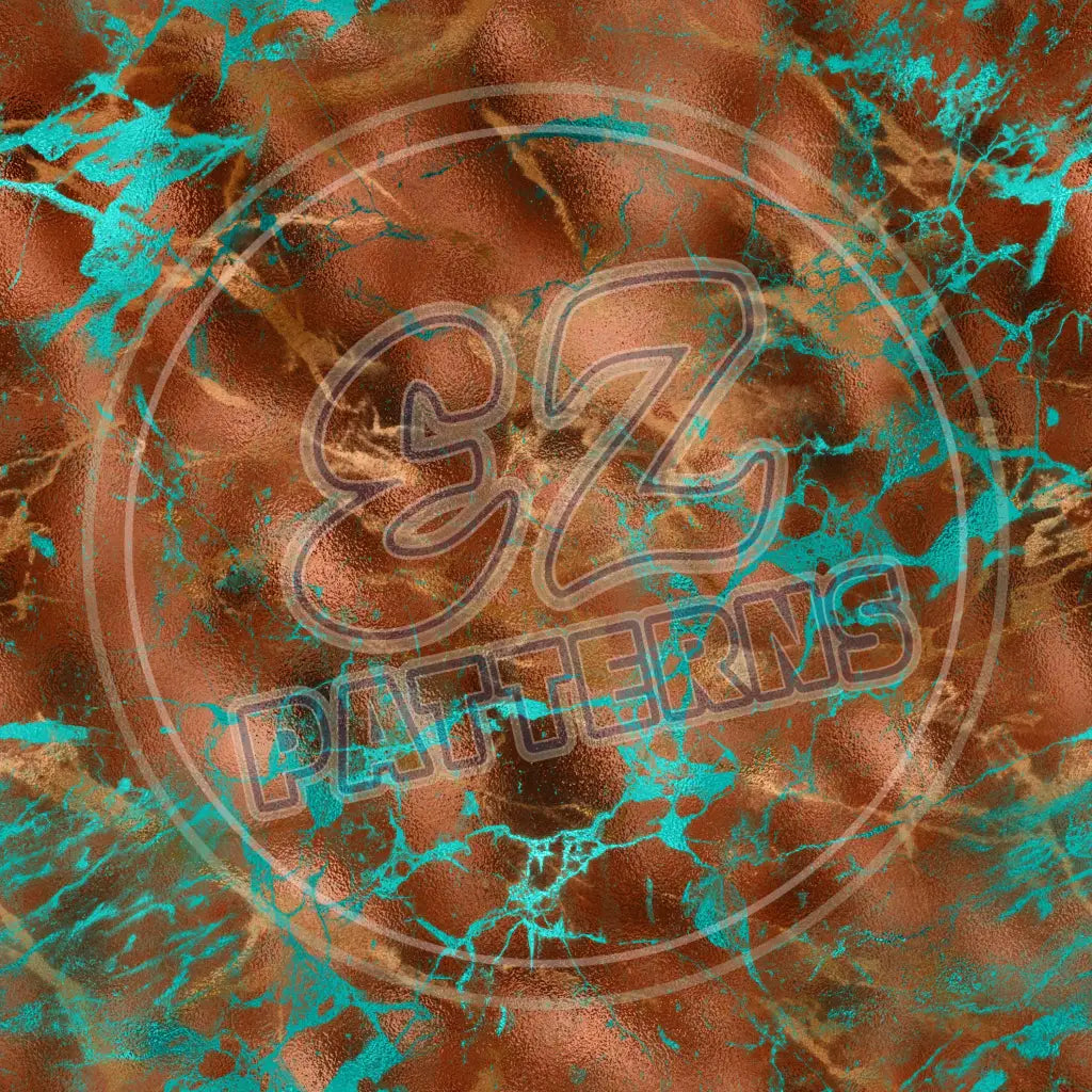 Turquoise Copper 020 Printed Pattern Vinyl