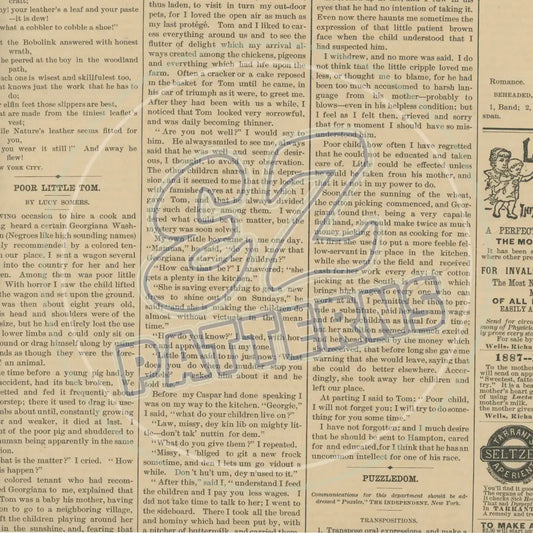 Vintage Newsprint 004 Printed Pattern Vinyl