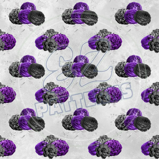 Violet Skulls 004 Printed Pattern Vinyl