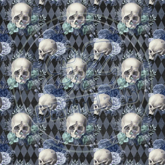 Wicked Skulls 001 Printed Pattern Vinyl
