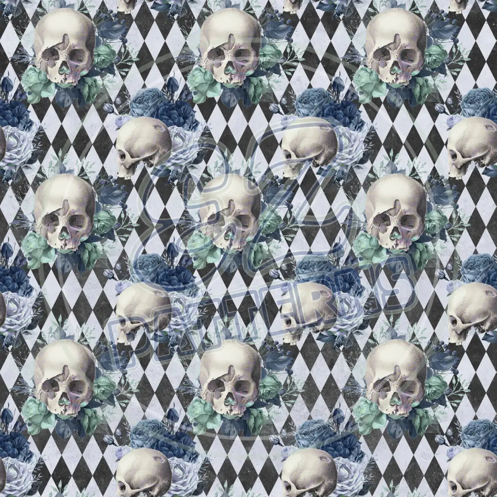 Wicked Skulls 015 Printed Pattern Vinyl