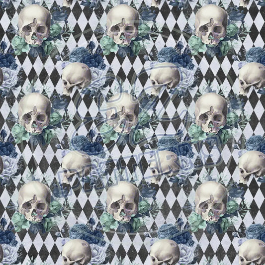 Wicked Skulls 015 Printed Pattern Vinyl