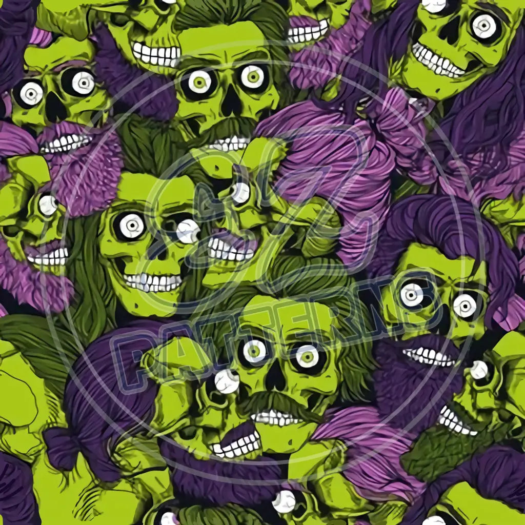 Zombie World 001 Printed Pattern Vinyl